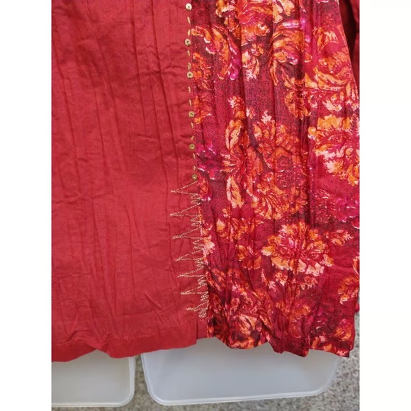 Chico's Broomstick pleated shirt size Large - Picture 3 of 4